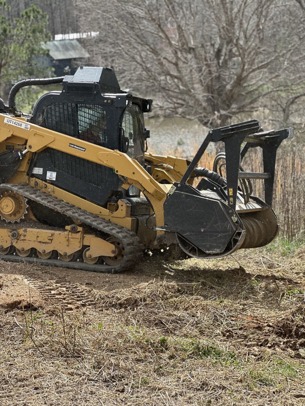 Forestry equipment on a clearing job by Vaughn Lyle Contracting in West Georgia