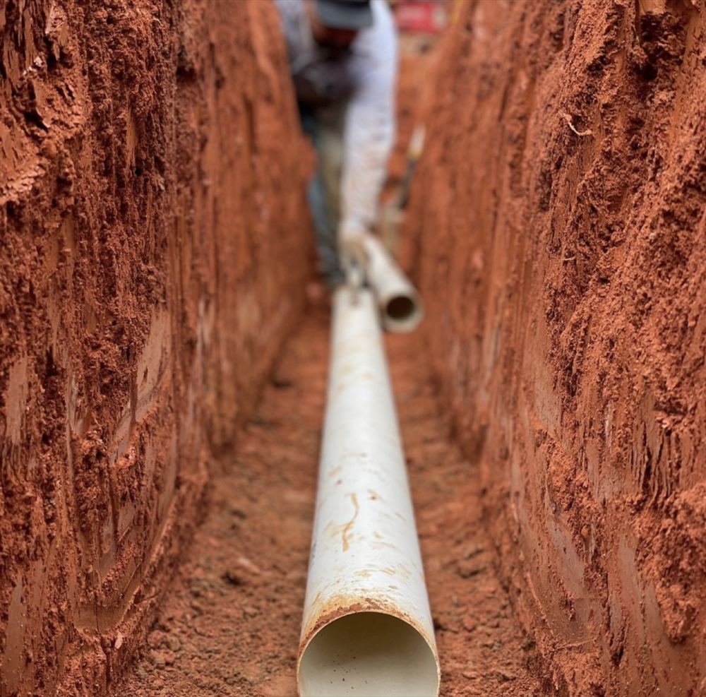 Stormwater drainage by Vaughn Lyle Contracting in West Georgia